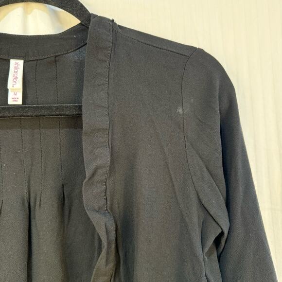 Xhilaration Open Cardigan Rayon Lace Trim Size Medium Whimsigoth Goth Y2K - Picture 7 of 7